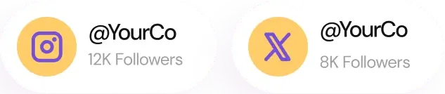 Pictures of social media accounts